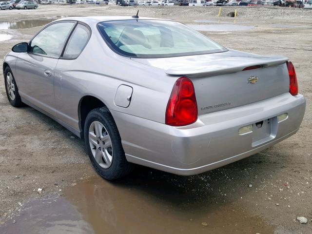 2G1WJ16K269226473 - 2006 CHEVROLET MONTE CARL ვერცხლისფერი ფოტო 3