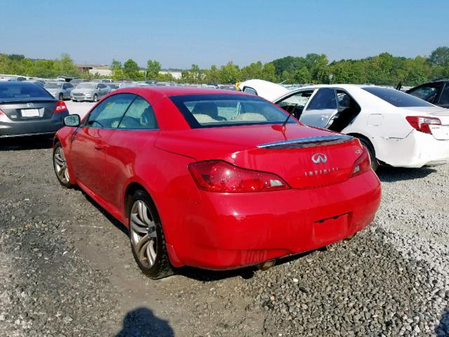 JNKCV66E29M725172 - 2009 INFINITI G37 BASE RED photo 3