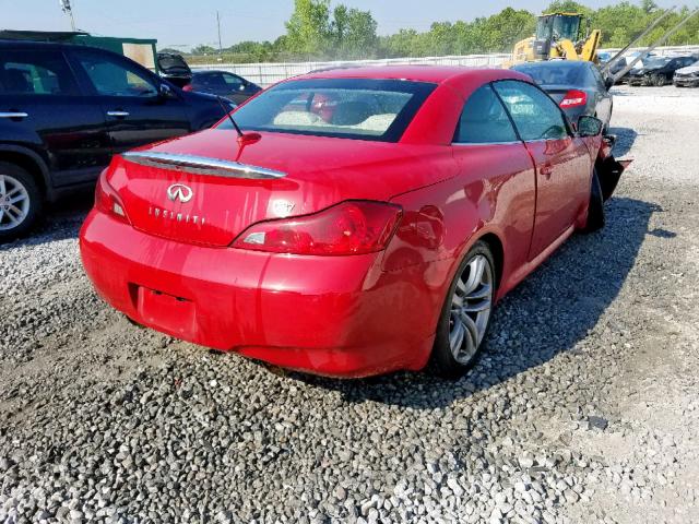 JNKCV66E29M725172 - 2009 INFINITI G37 BASE RED photo 4