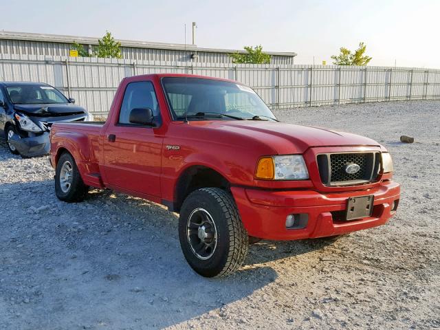 1FTYR10U04PA89695 - 2004 FORD RANGER RED photo 1