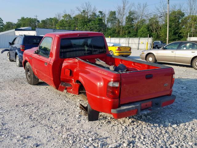 1FTYR10U04PA89695 - 2004 FORD RANGER RED photo 3