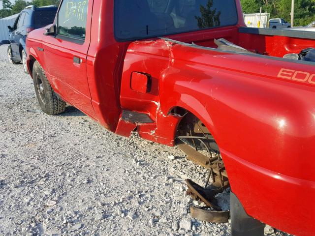 1FTYR10U04PA89695 - 2004 FORD RANGER RED photo 9