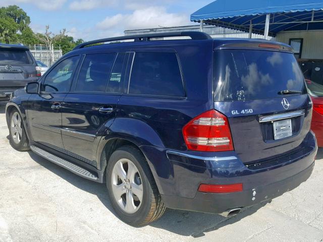 4JGBF71E17A204834 - 2007 MERCEDES-BENZ GL450 BLUE photo 3