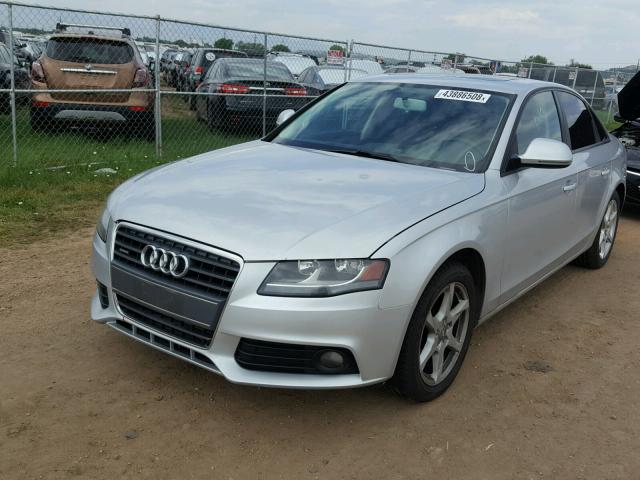 WAULF78K59A073556 - 2009 AUDI A4 2.0T QU SILVER photo 2