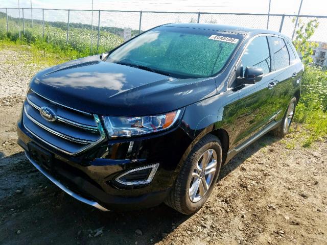 2FMPK4J8XHBB84874 - 2017 FORD EDGE SEL BLACK photo 2