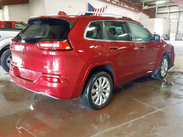 1C4PJLJB5HW603435 - 2017 JEEP CHEROKEE O RED photo 4