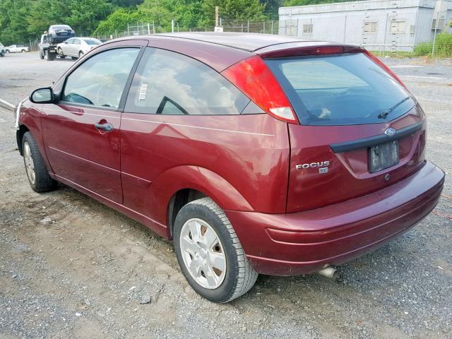 1FAFP31N77W220623 - 2007 FORD FOCUS ZX3 BURGUNDY photo 3