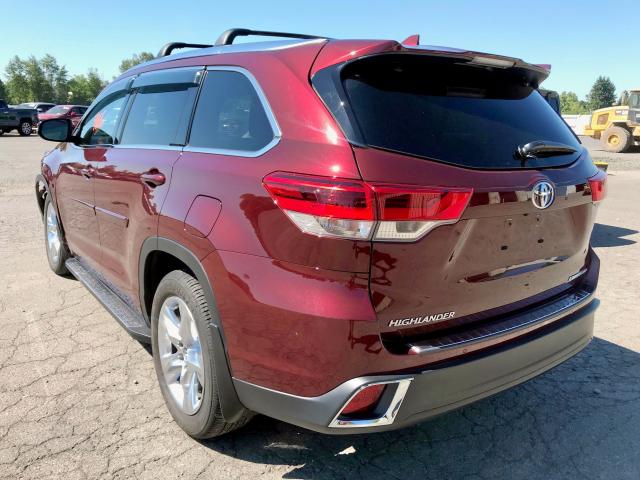 5TDDZRFHXHS439112 - 2017 TOYOTA HIGHLANDER MAROON photo 3