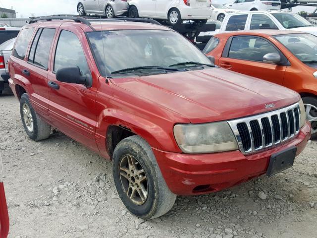 1J4GW48S22C294023 - 2002 JEEP GRAND CHER RED photo 1