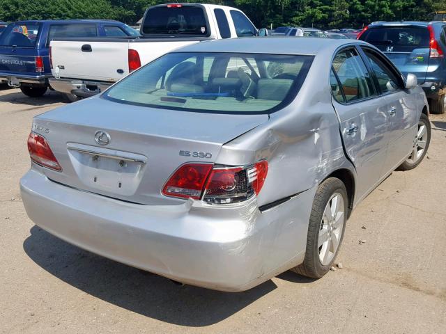 JTHBA30G755074867 - 2005 LEXUS ES 330 SILVER photo 4