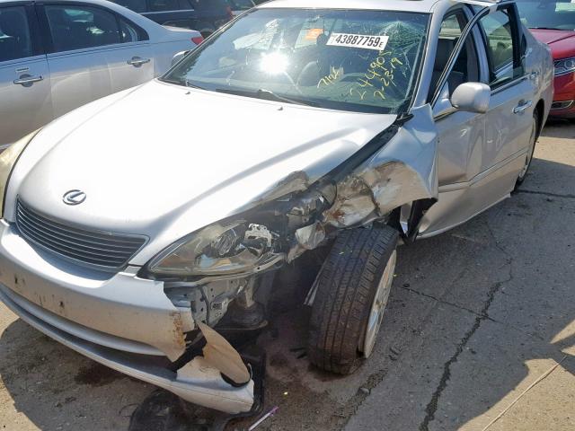 JTHBA30G755074867 - 2005 LEXUS ES 330 SILVER photo 9