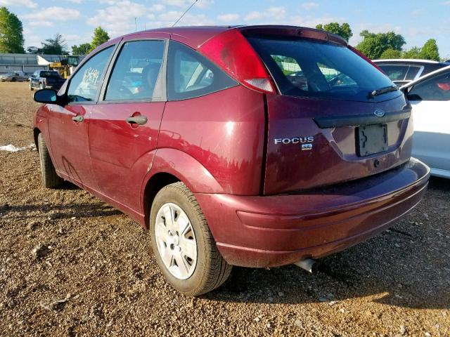 1FAFP37NX7W343890 - 2007 FORD FOCUS ZX5 BURGUNDY photo 3