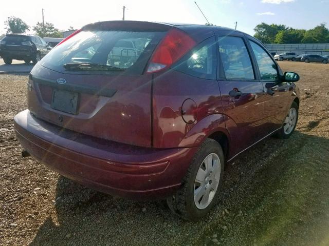 1FAFP37NX7W343890 - 2007 FORD FOCUS ZX5 BURGUNDY photo 4