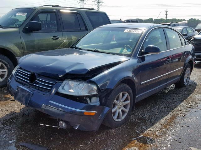 WVWPD63B34P191865 - 2004 VOLKSWAGEN PASSAT GLS BLUE photo 2