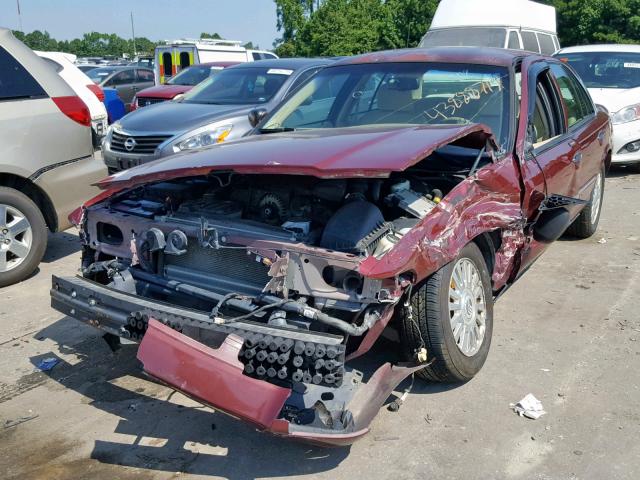 2MEHM75V66X621174 - 2006 MERCURY GRAND MARQ BURGUNDY photo 2