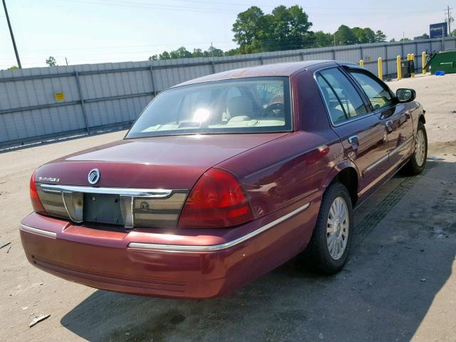 2MEHM75V66X621174 - 2006 MERCURY GRAND MARQ BURGUNDY photo 4