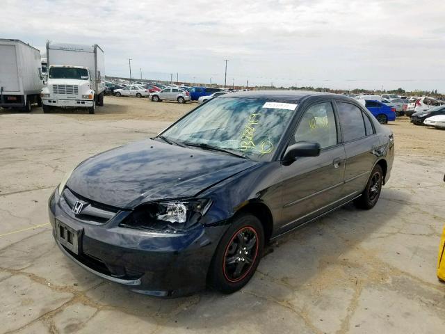 2HGES16475H562563 - 2005 HONDA CIVIC DX BLUE photo 2