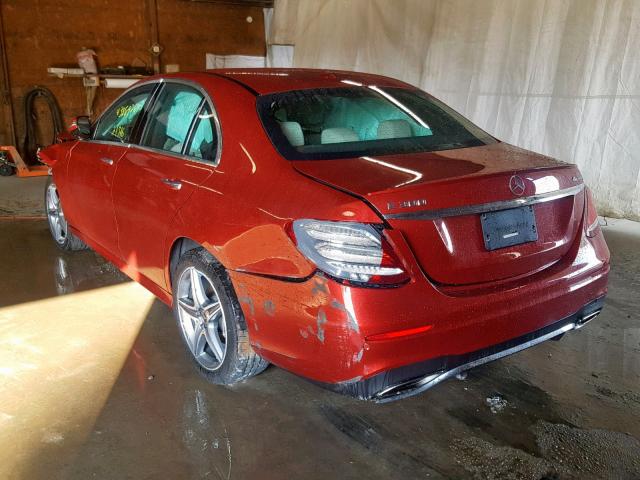 WDDZF4KB7JA367247 - 2018 MERCEDES-BENZ E 300 4MAT RED photo 3