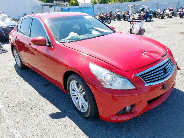 JN1CV6AP9AM403999 - 2010 INFINITI G37 BASE RED photo 1