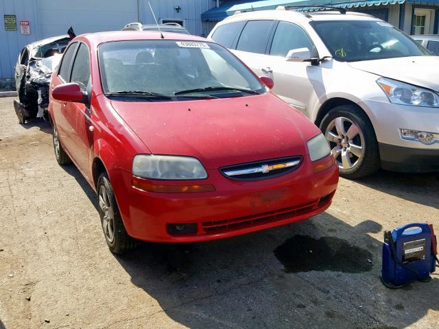 KL1TD52645B372282 - 2005 CHEVROLET AVEO BASE Қызыл фото 1