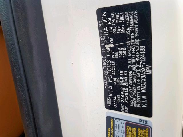 KNDJX3A5XF7124188 - 2015 KIA SOUL ! Ağ foto 10