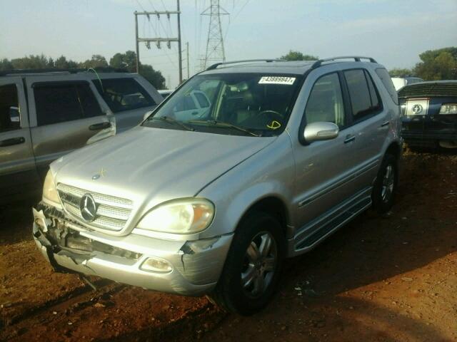 4JGAB57E15A560989 - 2005 MERCEDES-BENZ ML 350 SILVER photo 2