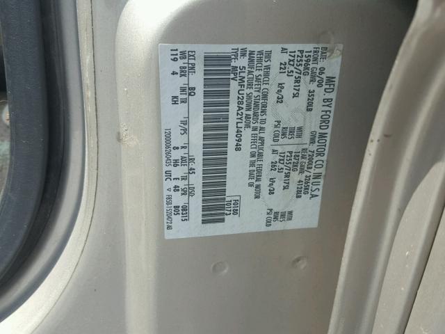 5LMFU28A2YLJ40948 - 2000 LINCOLN NAVIGATOR Алтын фото 10