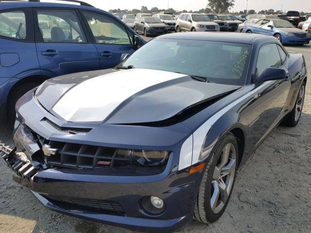 2G1FK1EJ1B9171305 - 2011 CHEVROLET CAMARO 2SS BLUE photo 2