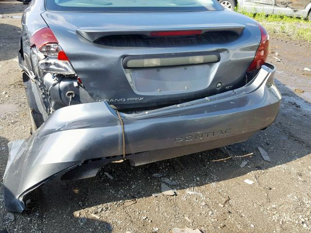 2G2WP542441324887 - 2004 PONTIAC GRAND PRIX GRAY photo 9
