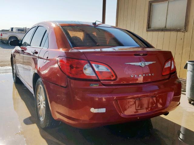 1C3LC56R38N186871 - 2008 CHRYSLER SEBRING TO RED photo 3