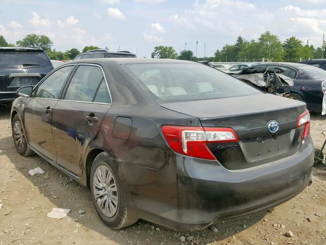 4T1BD1FK9EU113968 - 2014 TOYOTA CAMRY HYBR BLACK photo 3