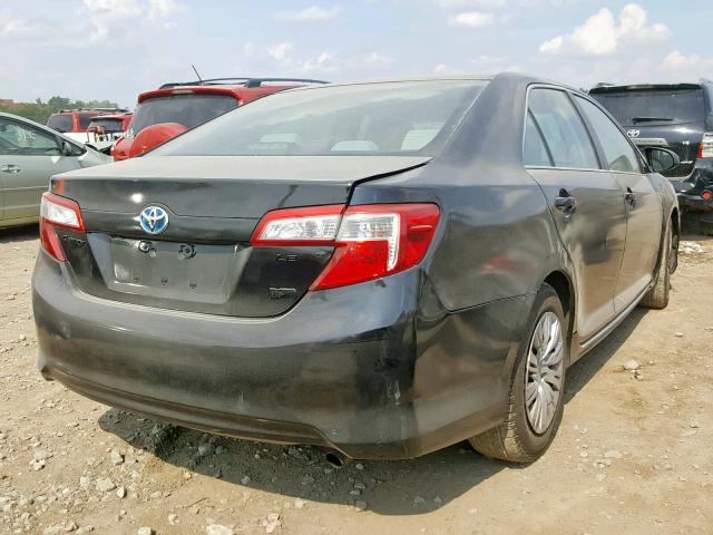 4T1BD1FK9EU113968 - 2014 TOYOTA CAMRY HYBR BLACK photo 4