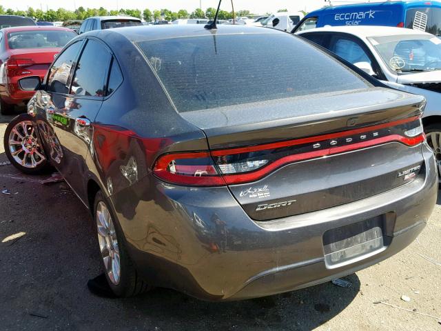 1C3CDFCB5ED907624 - 2014 DODGE DART LIMIT GRAY photo 3