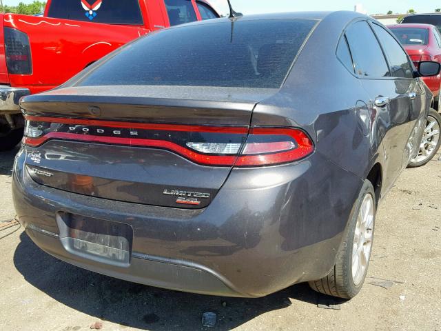 1C3CDFCB5ED907624 - 2014 DODGE DART LIMIT GRAY photo 4