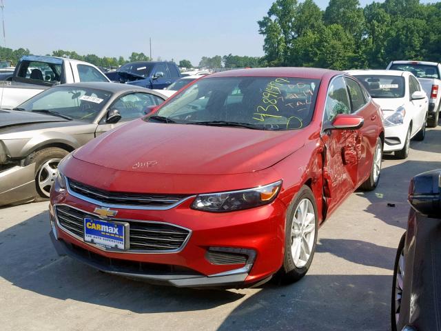 1G1ZE5ST1GF201791 - 2016 CHEVROLET MALIBU LT BURGUNDY photo 2