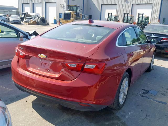 1G1ZE5ST1GF201791 - 2016 CHEVROLET MALIBU LT BURGUNDY photo 4