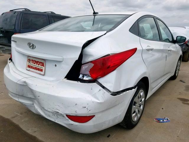 KMHCT4AE1HU234797 - 2017 HYUNDAI ACCENT SE WHITE photo 4