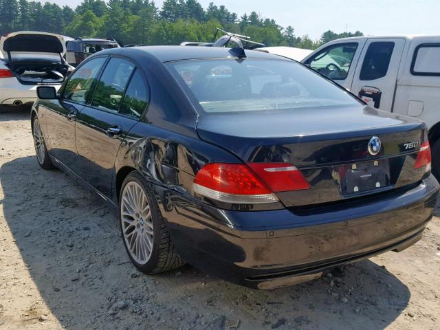 WBAHL83528DT12130 - 2008 BMW 7 SERIES BLACK photo 3
