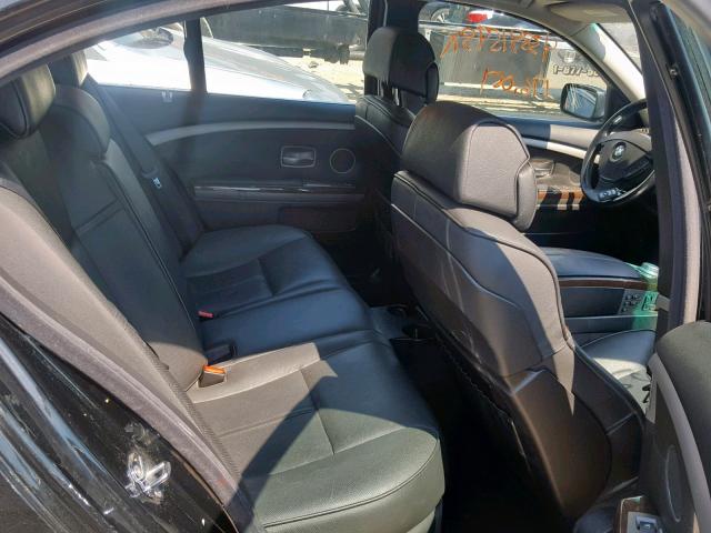 WBAHL83528DT12130 - 2008 BMW 7 SERIES BLACK photo 6