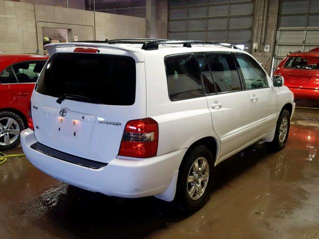 JTEDP21A340001709 - 2004 TOYOTA HIGHLANDER WHITE photo 4