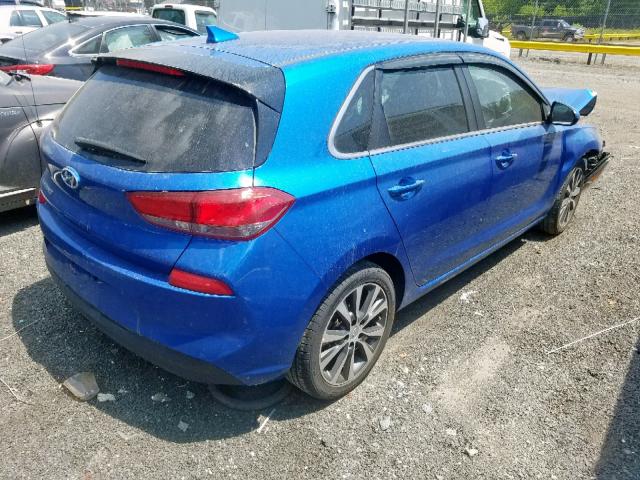 KMHH35LE7JU020945 - 2018 HYUNDAI ELANTRA GT BLUE photo 4