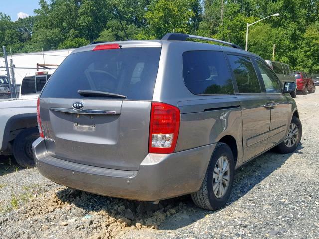 KNDMG4C76C6433448 - 2012 KIA SEDONA LX GRAY photo 4