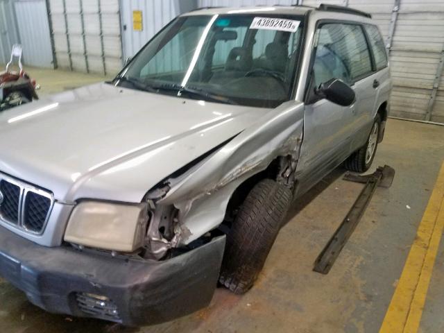 JF1SF63562H714422 - 2002 SUBARU FORESTER L SILVER photo 9