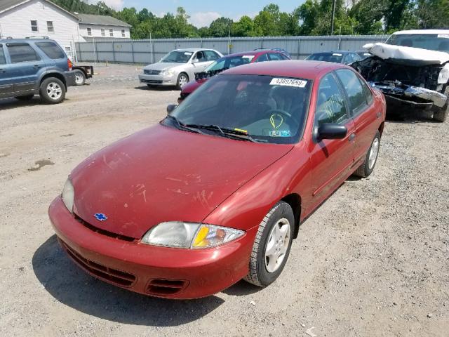 1G1JC524417357062 - 2001 CHEVROLET CAVALIER B RED photo 2