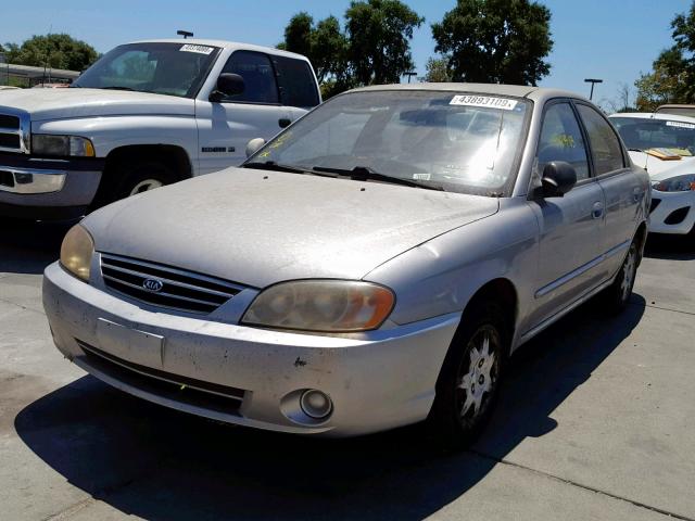 KNAFB121135220736 - 2003 KIA SPECTRA BA SILVER photo 2