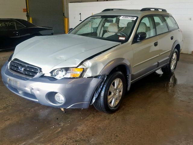 4S4BP61C957384385 - 2005 SUBARU LEGACY OUT GREEN photo 2