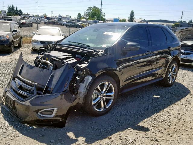 2FMPK4AP4GBB04944 - 2016 FORD EDGE SPORT BLACK photo 2