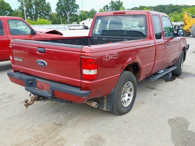 1FTLR4FE9BPA13885 - 2011 FORD RANGER SUP MAROON photo 4