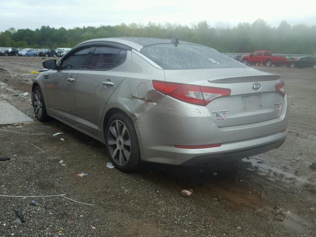 5XXGR4A67CG079829 - 2012 KIA OPTIMA SX SILVER photo 3