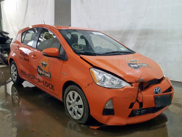 JTDKDTB30C1009561 - 2012 TOYOTA PRIUS C ORANGE photo 1